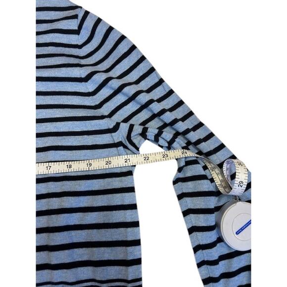 J. Jill Blue Navy Light Blue Stripe Button Cotton Bamboo Blend Cardigan Size XL - Picture 5 of 9